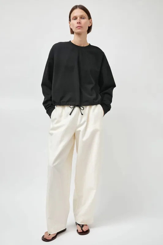 St. Agni Fine Drawstring Relaxed Pants in Ivory made by St. Agni