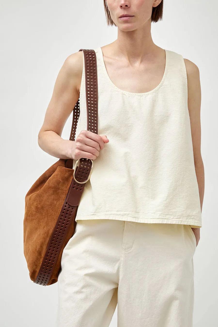 Herbert Frere Soeur Le Enzo Cran Velours Bag in Nutella and Castagna sold by No. 6 product image thumbnail 3