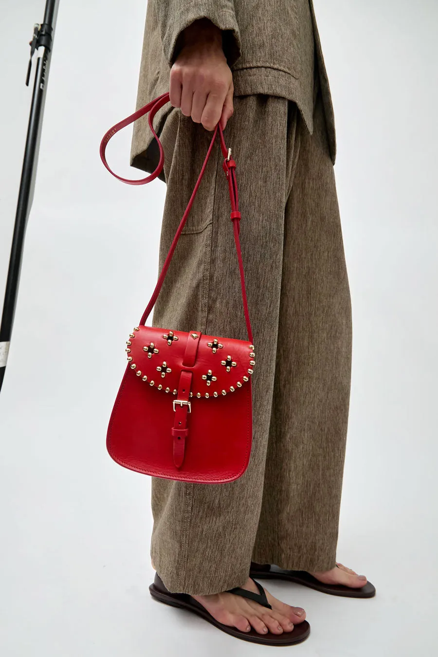 Herbert Frere Soeur Le Sab Rock Fleurs Bag in Rouge sold by No. 6 product image thumbnail 3