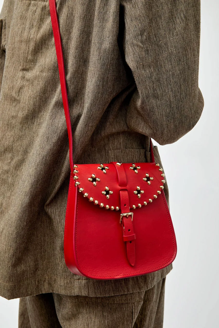 Herbert Frere Soeur Le Sab Rock Fleurs Bag in Rouge sold by No. 6 product image thumbnail 2