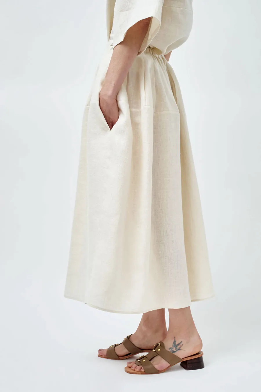 Modern Weaving Godet Circle Skirt in Bone sold by No. 6 product image thumbnail 4