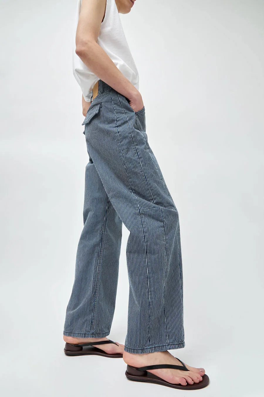 B Sides Lange Lasso Chino in Indigo White Stripe sold by No. 6 product image thumbnail 4