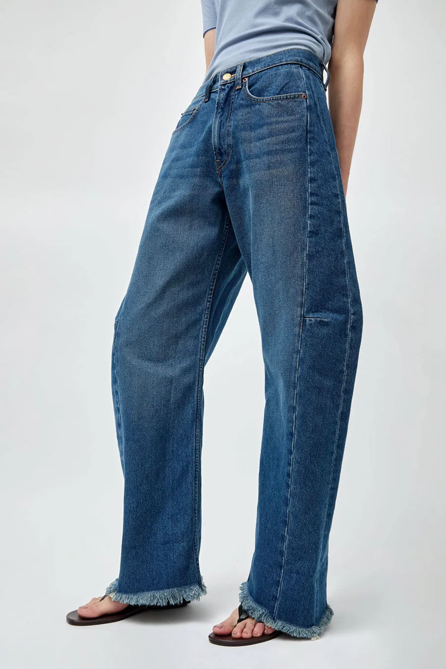 B Sides Relaxed Cuffed Lasso Jean in Cate Wash sold by No. 6 product image thumbnail 2