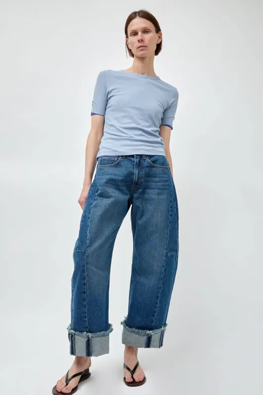 B Sides Relaxed Cuffed Lasso Jean in Cate Wash made by B Sides Jeans