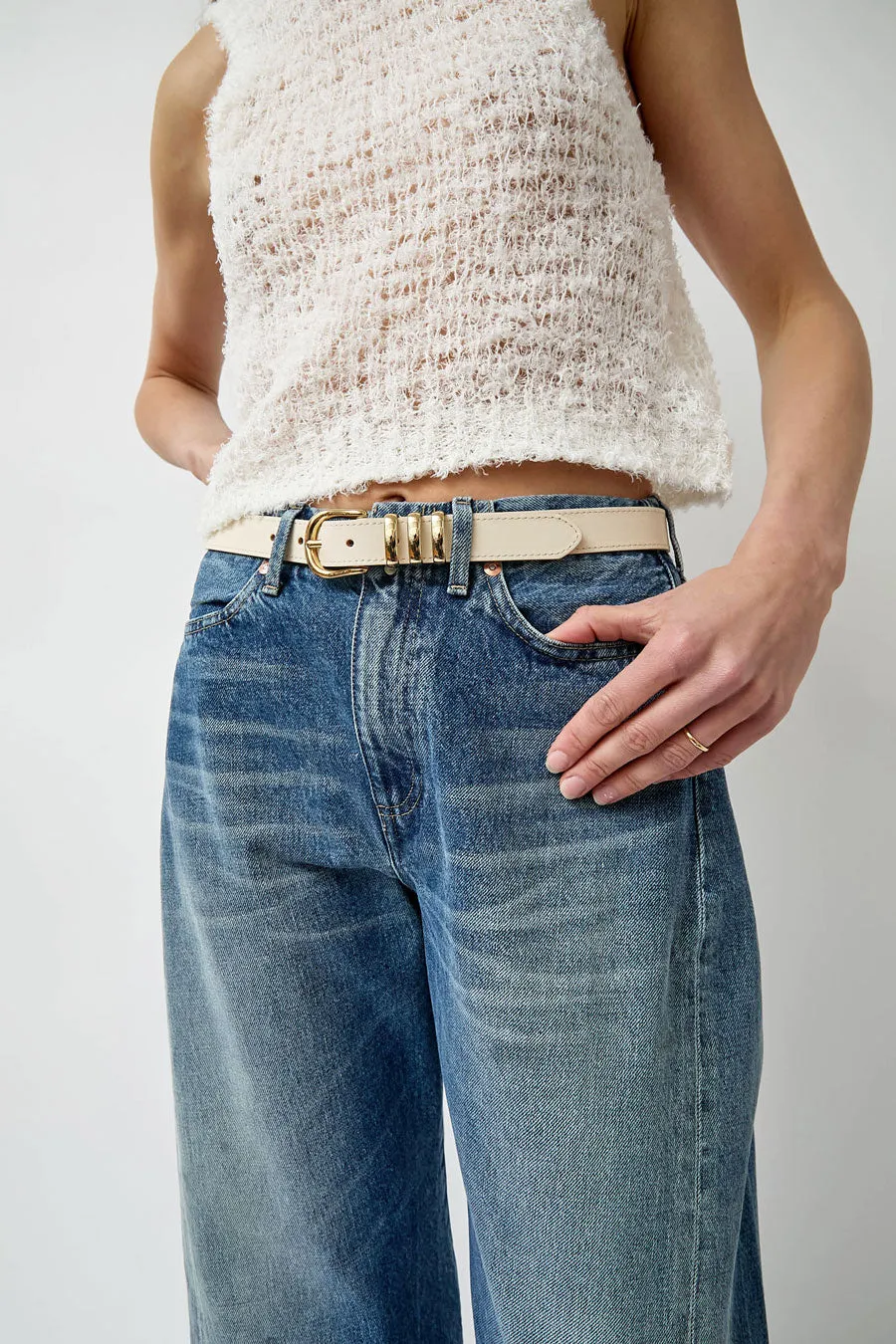 Herbert Frere Soeur La Iena Belt in Crema sold by No. 6