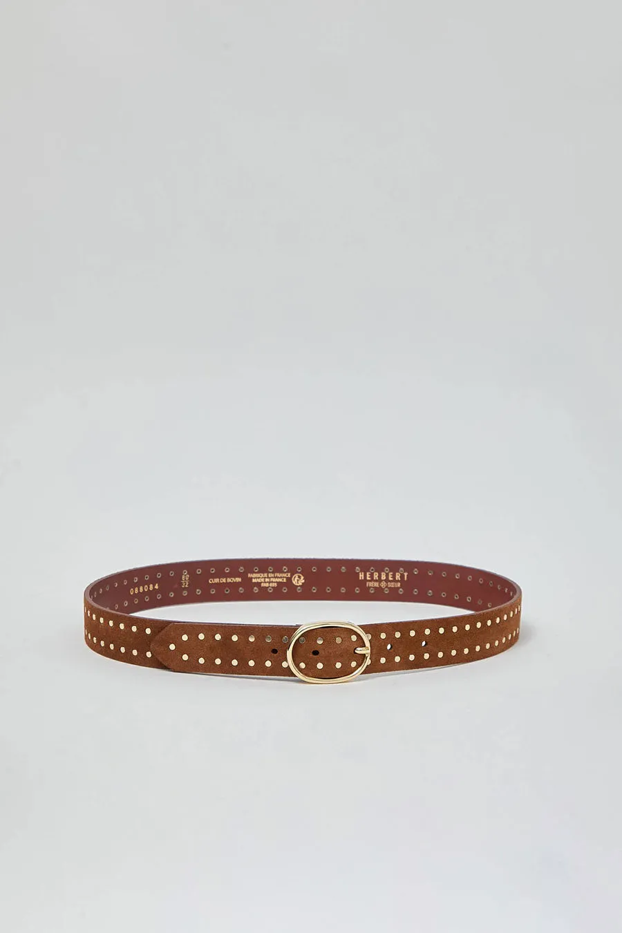 Herbert Frere Soeur La Pasha Velours Belt in Castagna sold by No. 6