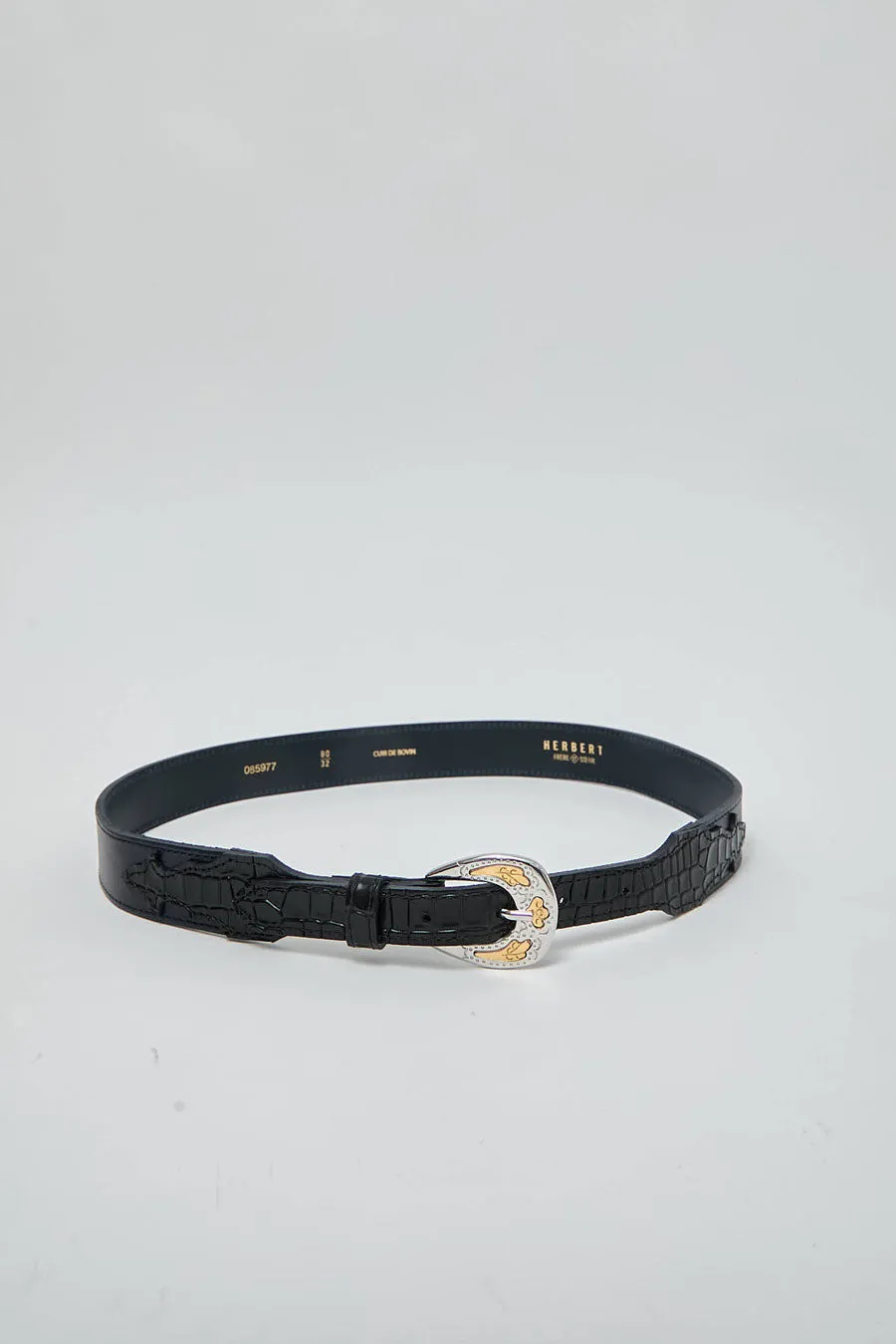 Herbert Frere Soeur La Boston Belt in Marine and Sirio Noir sold by No. 6 product image thumbnail 2