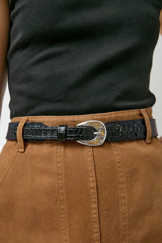 Herbert Frere Soeur La Boston Belt in Marine and Sirio Noir made by No. 6