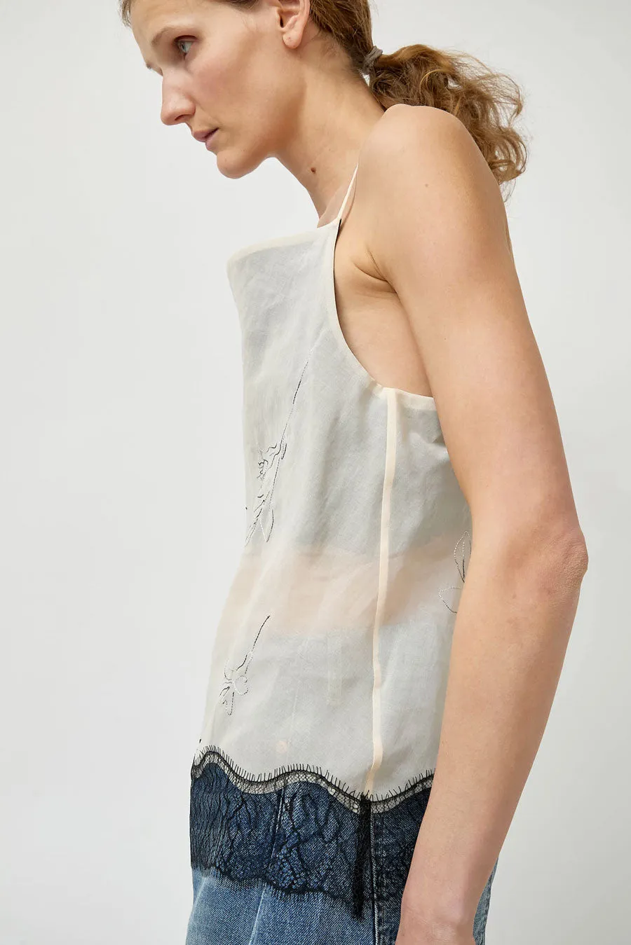 Tanaka Combi Cami Top in Natural with Embroidery sold by No. 6 product image thumbnail 3