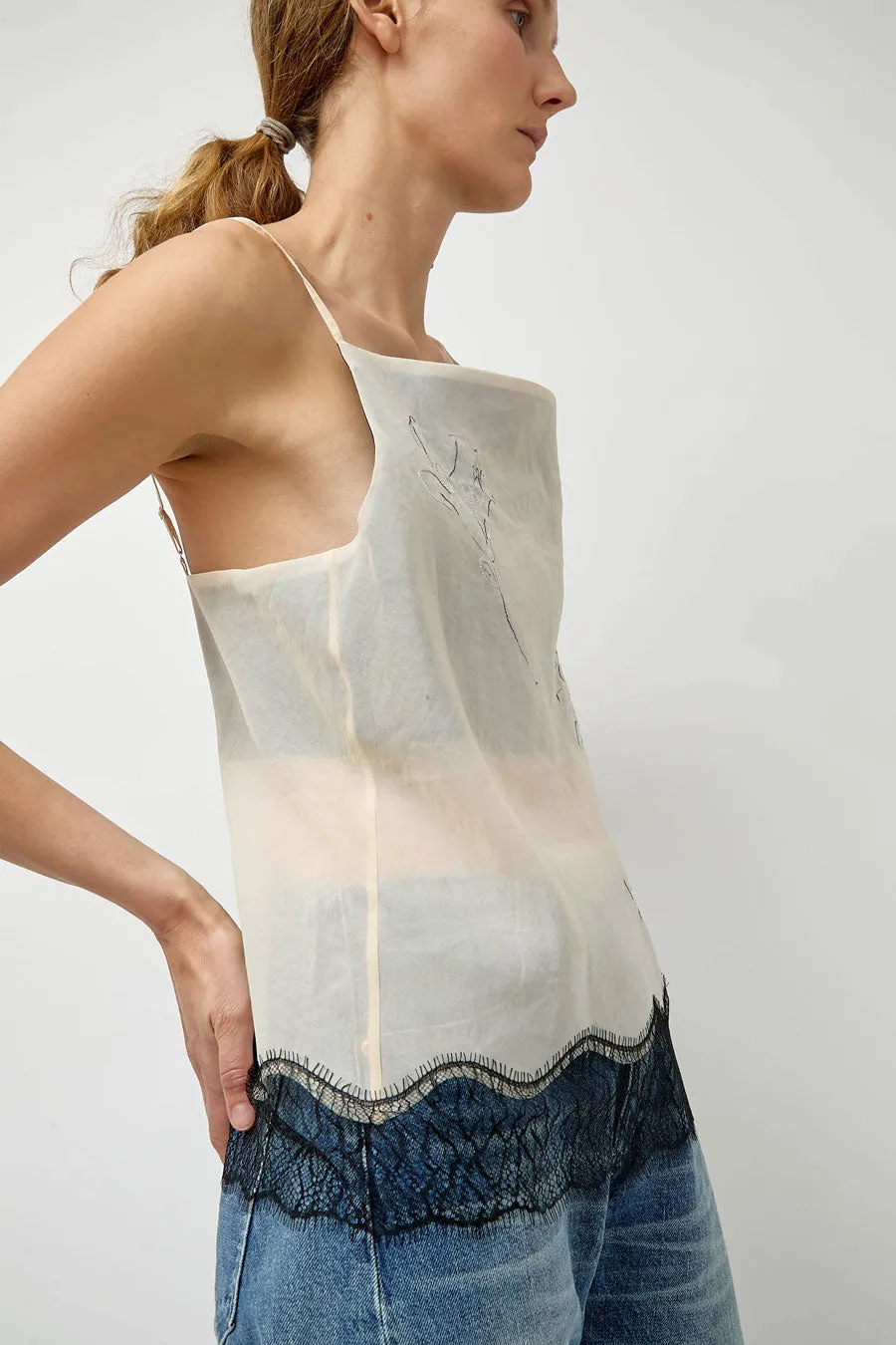 Tanaka Combi Cami Top in Natural with Embroidery sold by No. 6 product image thumbnail 2