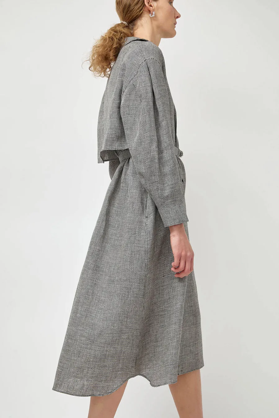 Tanaka Trench Dress in Houndstooth sold by No. 6 product image thumbnail 4