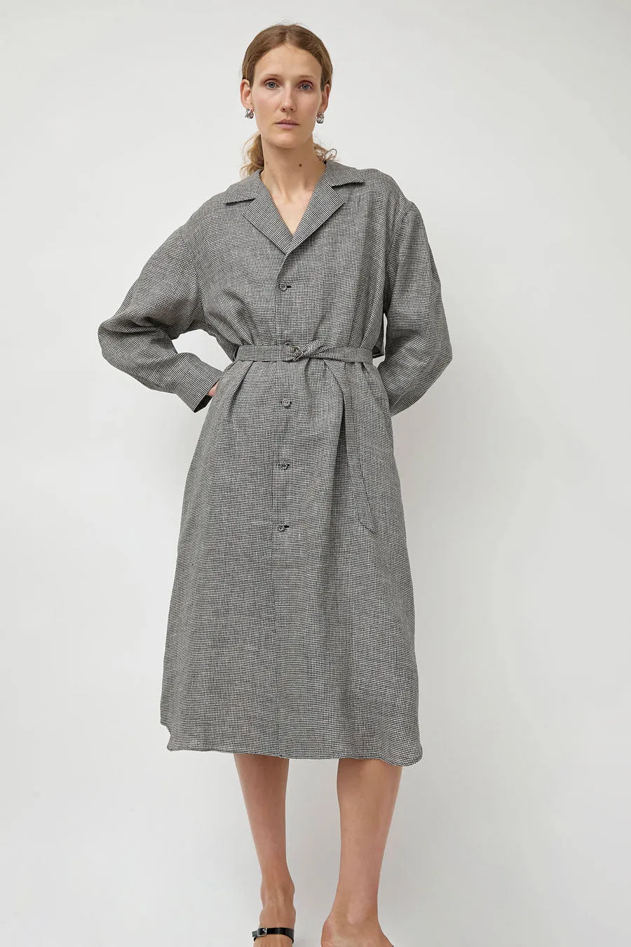 Tanaka Trench Dress in Houndstooth sold by No. 6