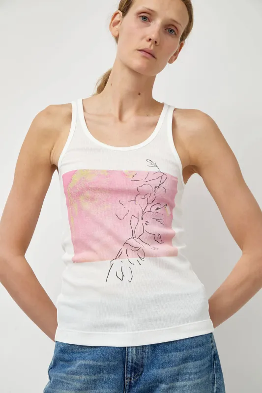 Tanaka Tank Top in Pink Flower made by TANAKA