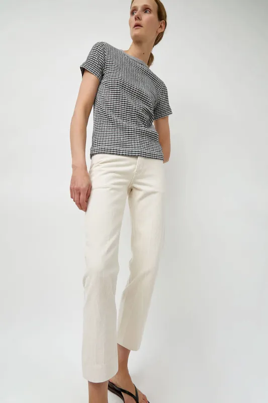 Tanaka New Classic Jean Trousers in Vintage White made by TANAKA