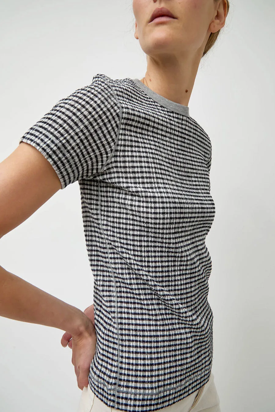 Tanaka Compact Tee in Black Gingham sold by No. 6 product image thumbnail 2