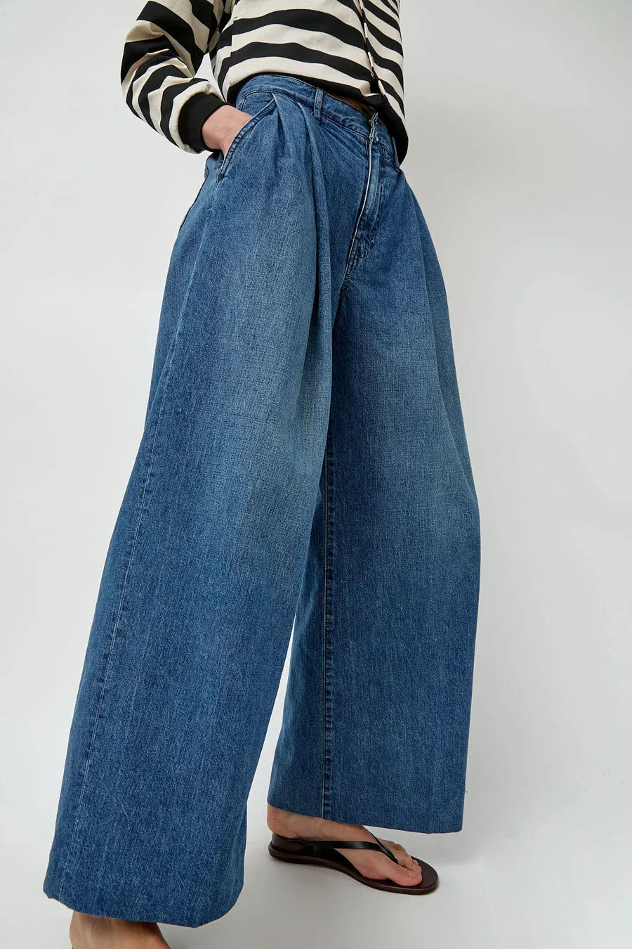 Tanaka Hakama Jean Trousers in Vintage Blue sold by No. 6 product image thumbnail 2
