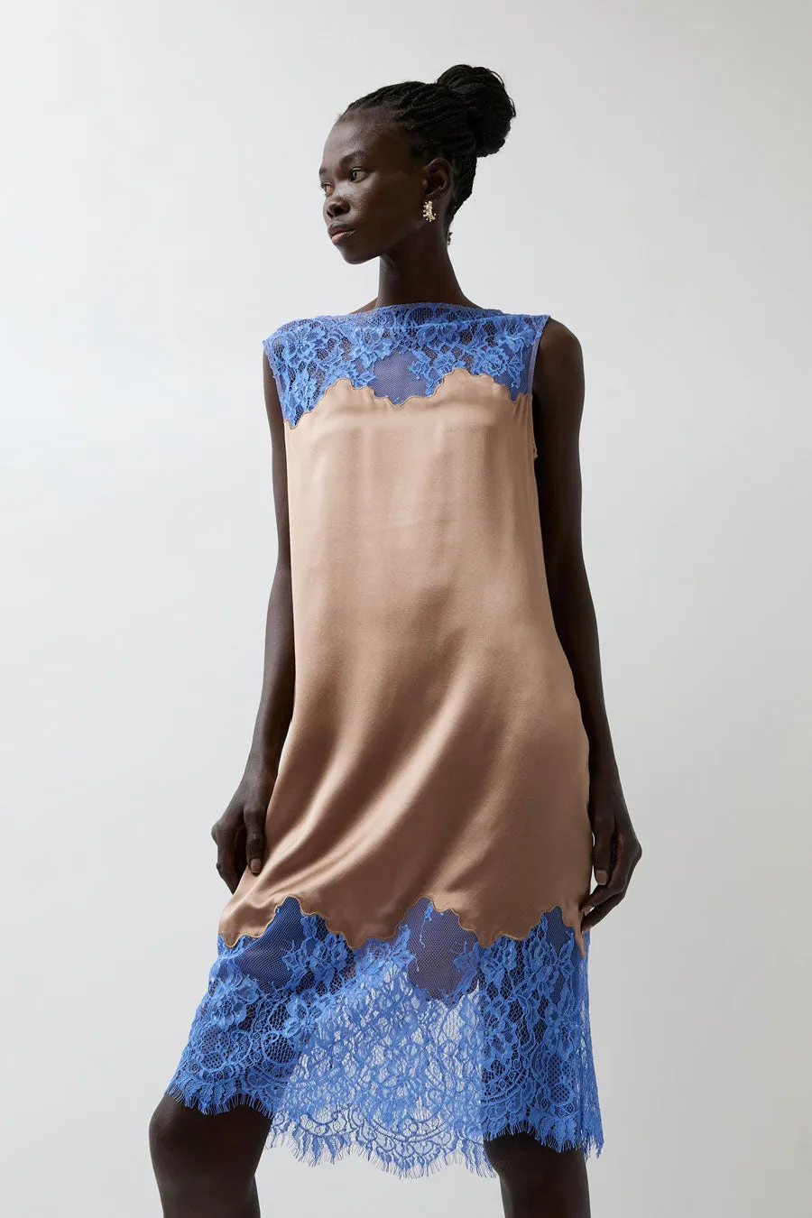 No.6 Oyster Dress in Tan and Blue sold by No. 6 product image thumbnail 4