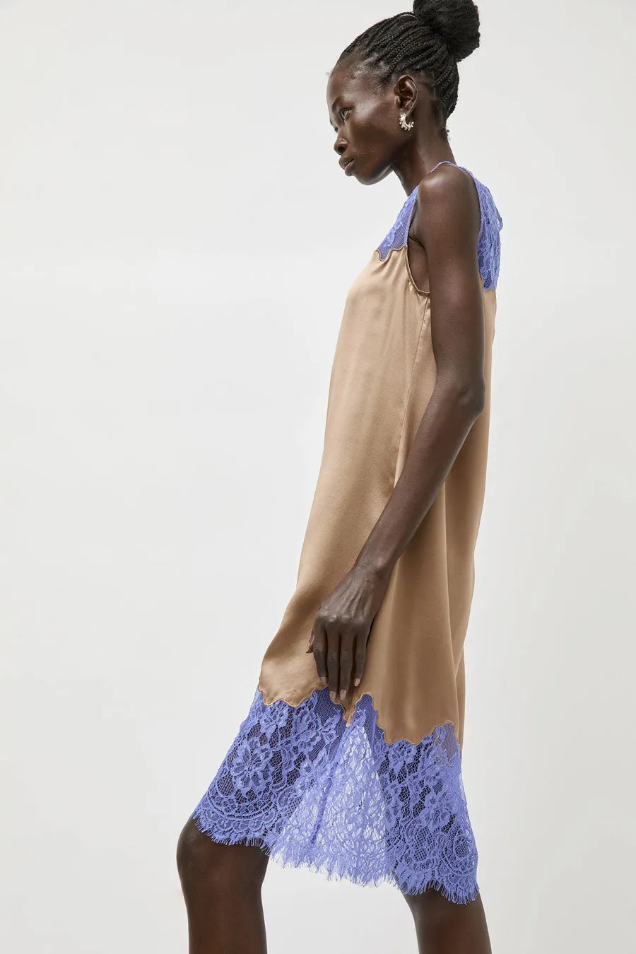 No.6 Oyster Dress in Tan and Blue sold by No. 6 product image thumbnail 2