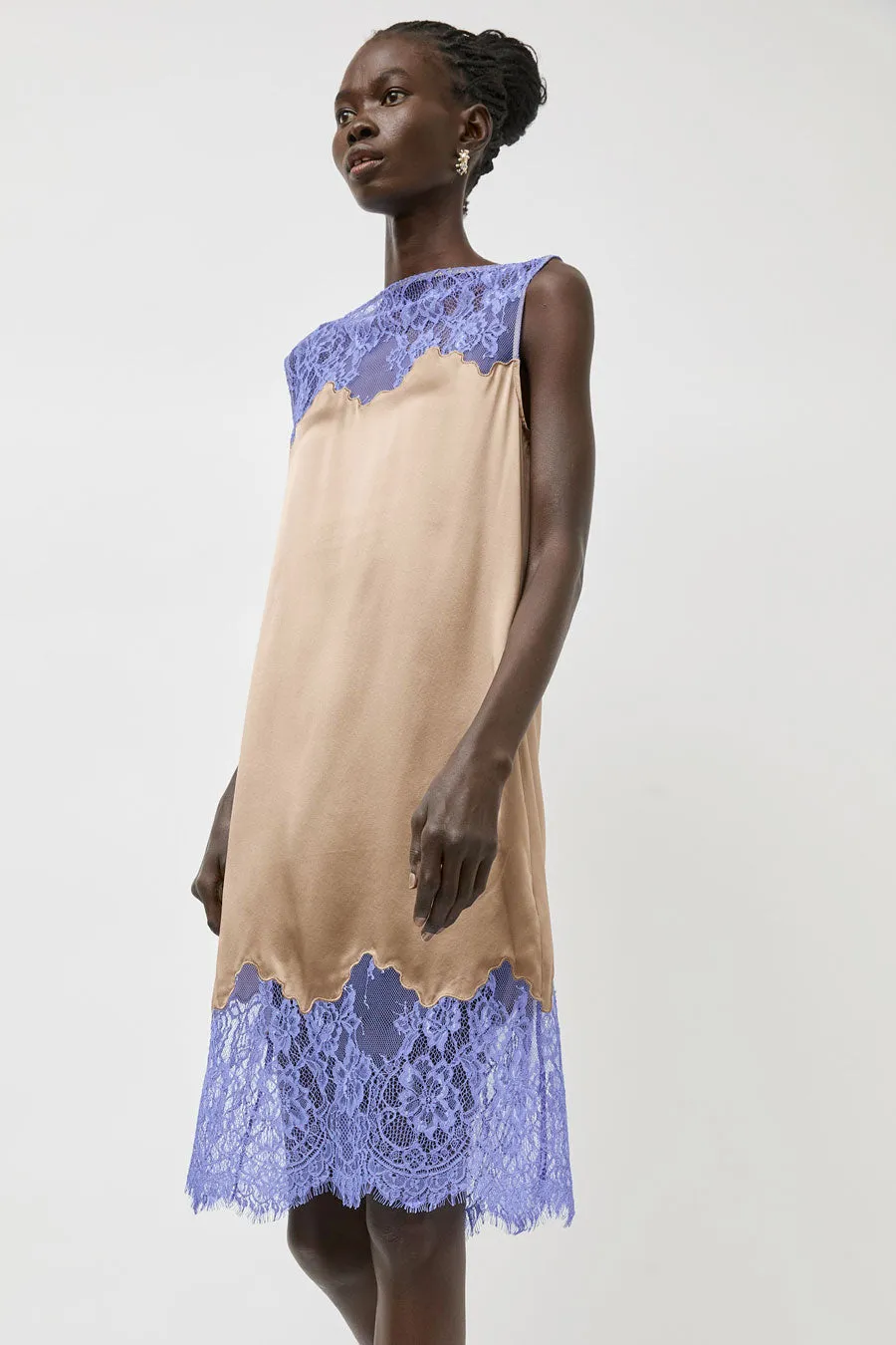 No.6 Oyster Dress in Tan and Blue sold by No. 6 product image thumbnail 3