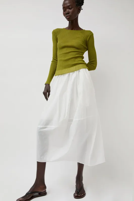 La Piscine Volume Skirt in Off White made by No. 6