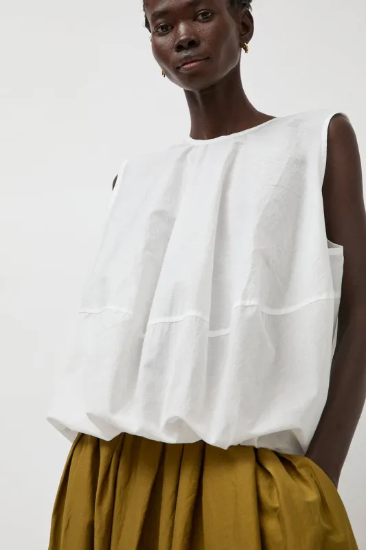La Piscine Volume Top in Off White made by No. 6