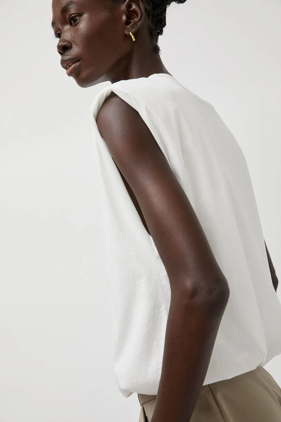 La Piscine Draped Tee in Off White sold by No. 6 product image thumbnail 2