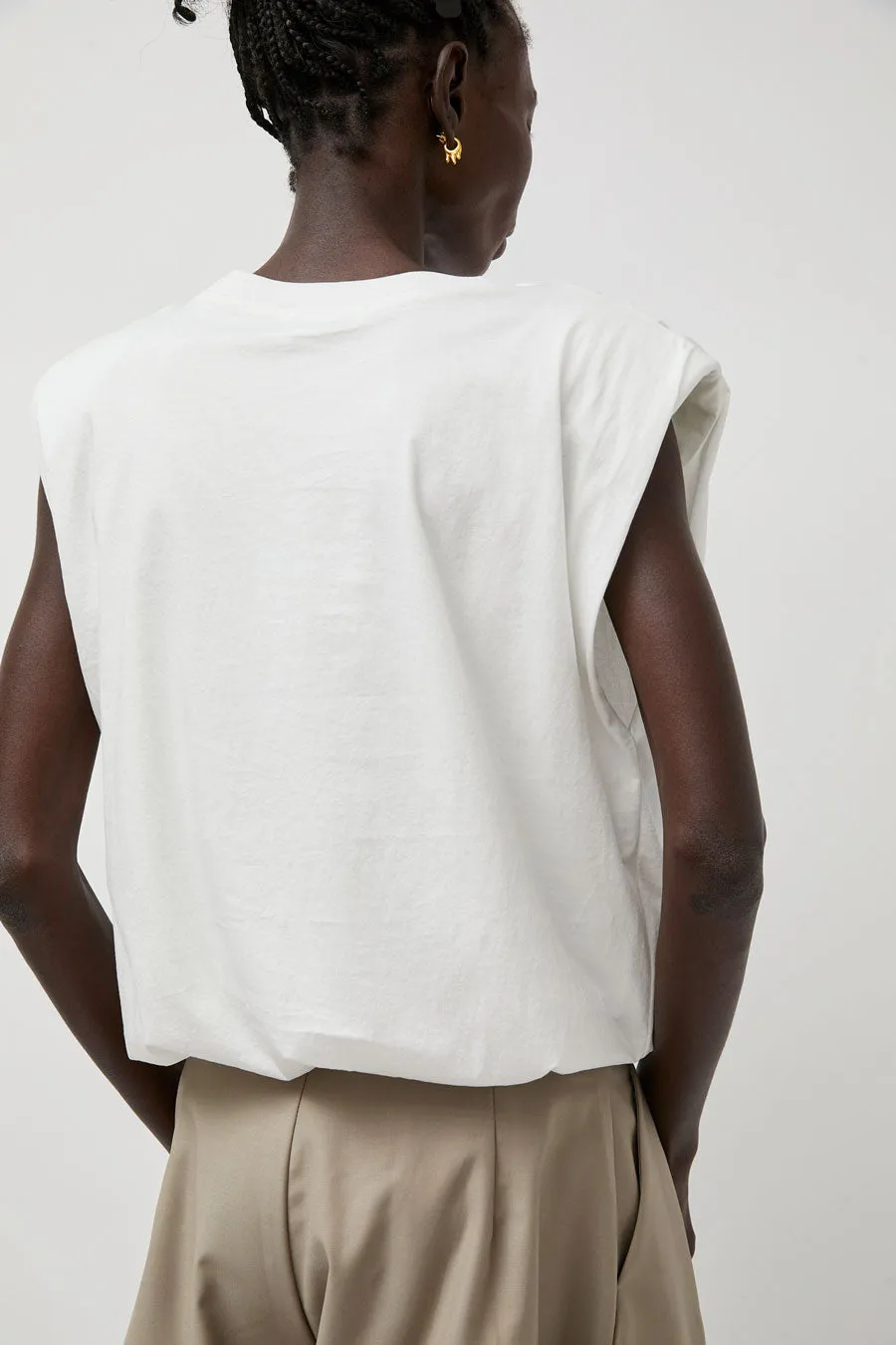 La Piscine Draped Tee in Off White sold by No. 6 product image thumbnail 3