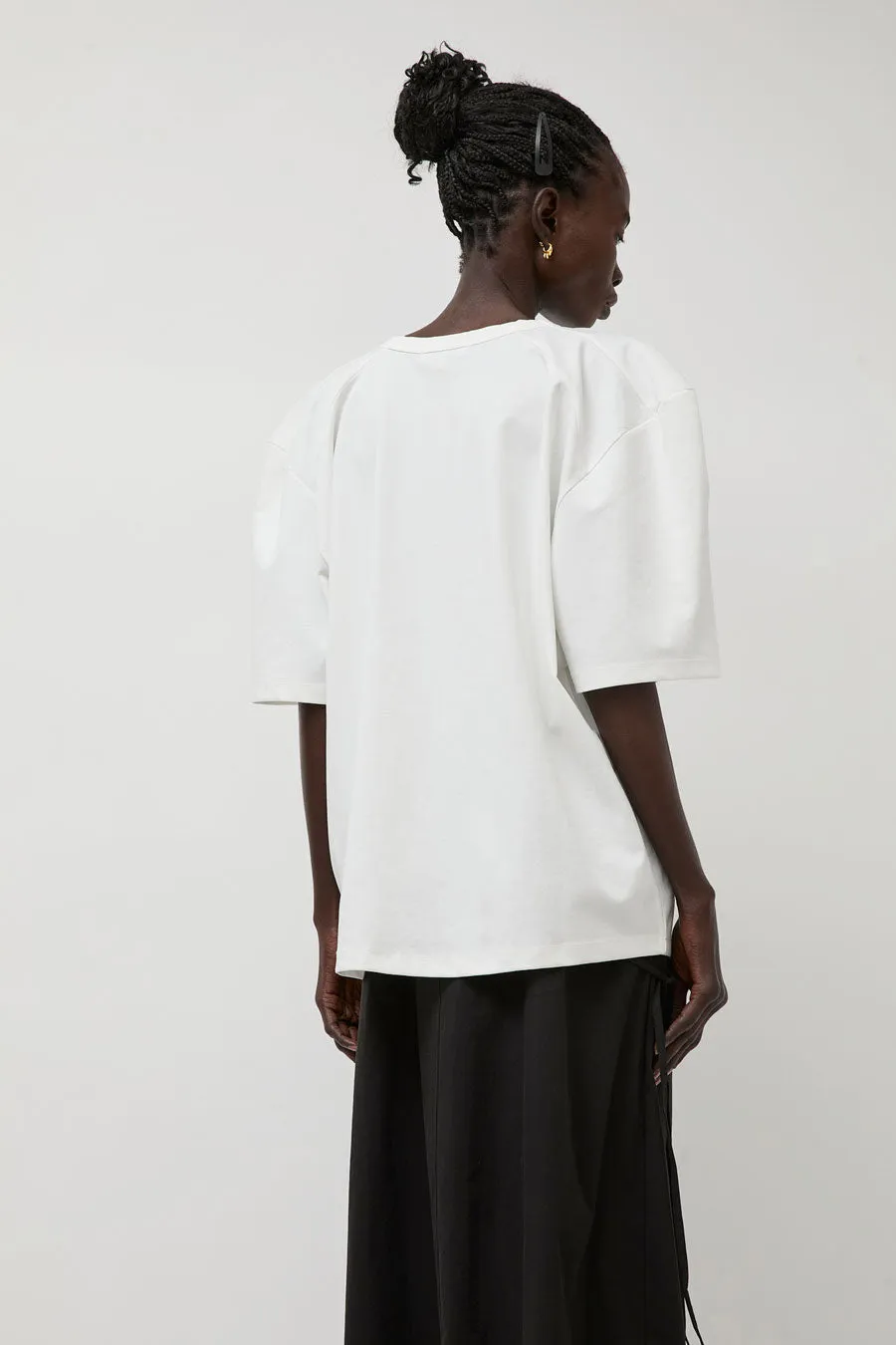 La Piscine Puffy Tee in Optic White sold by No. 6 product image thumbnail 4