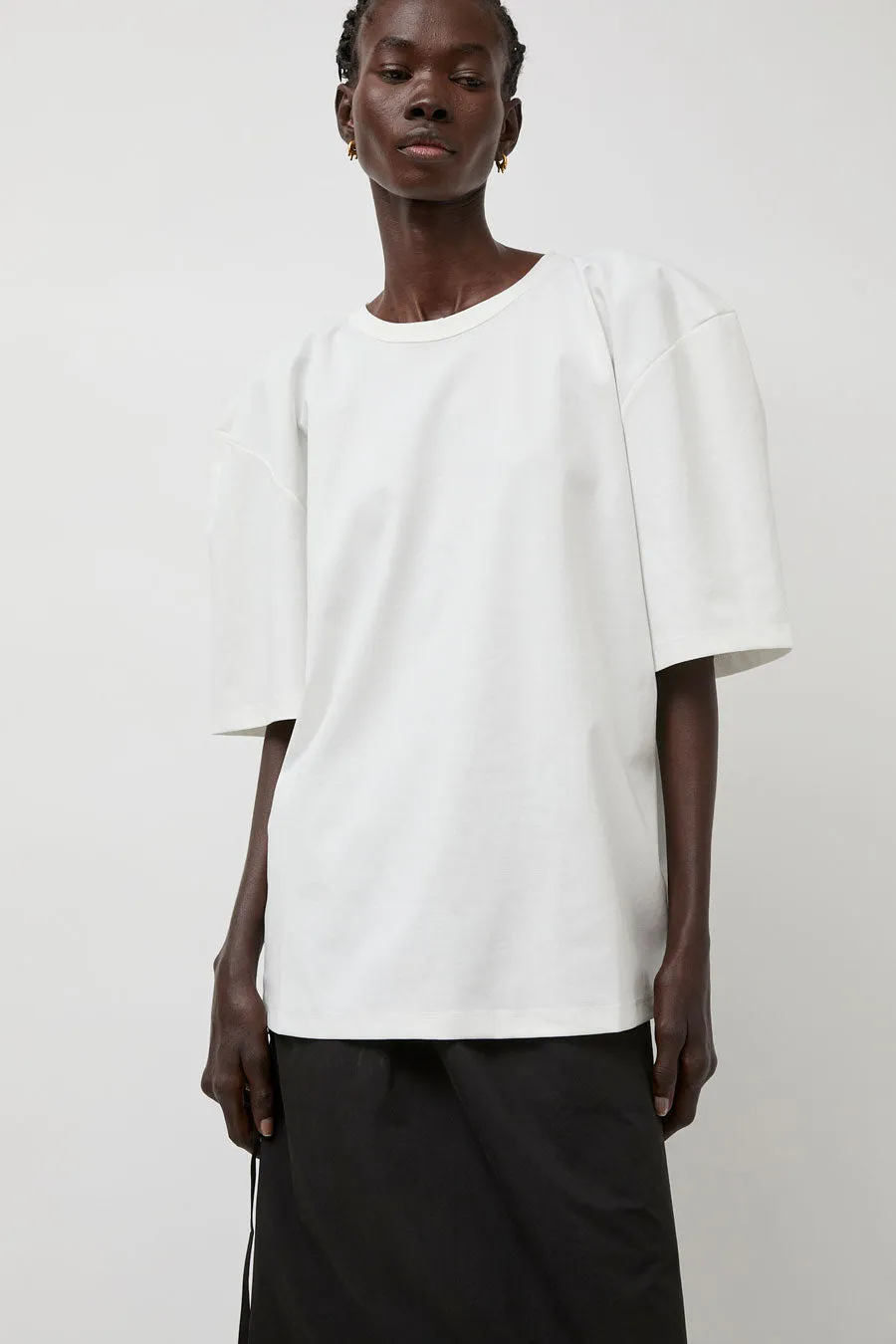 La Piscine Puffy Tee in Optic White sold by No. 6