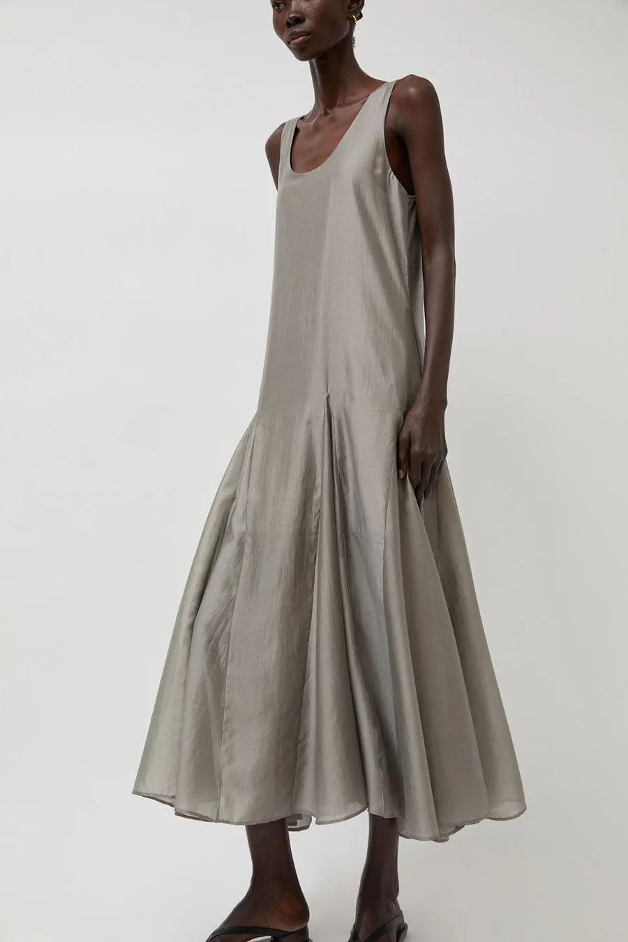 La Piscine Long Dress in Medium Grey sold by No. 6 product image thumbnail 5