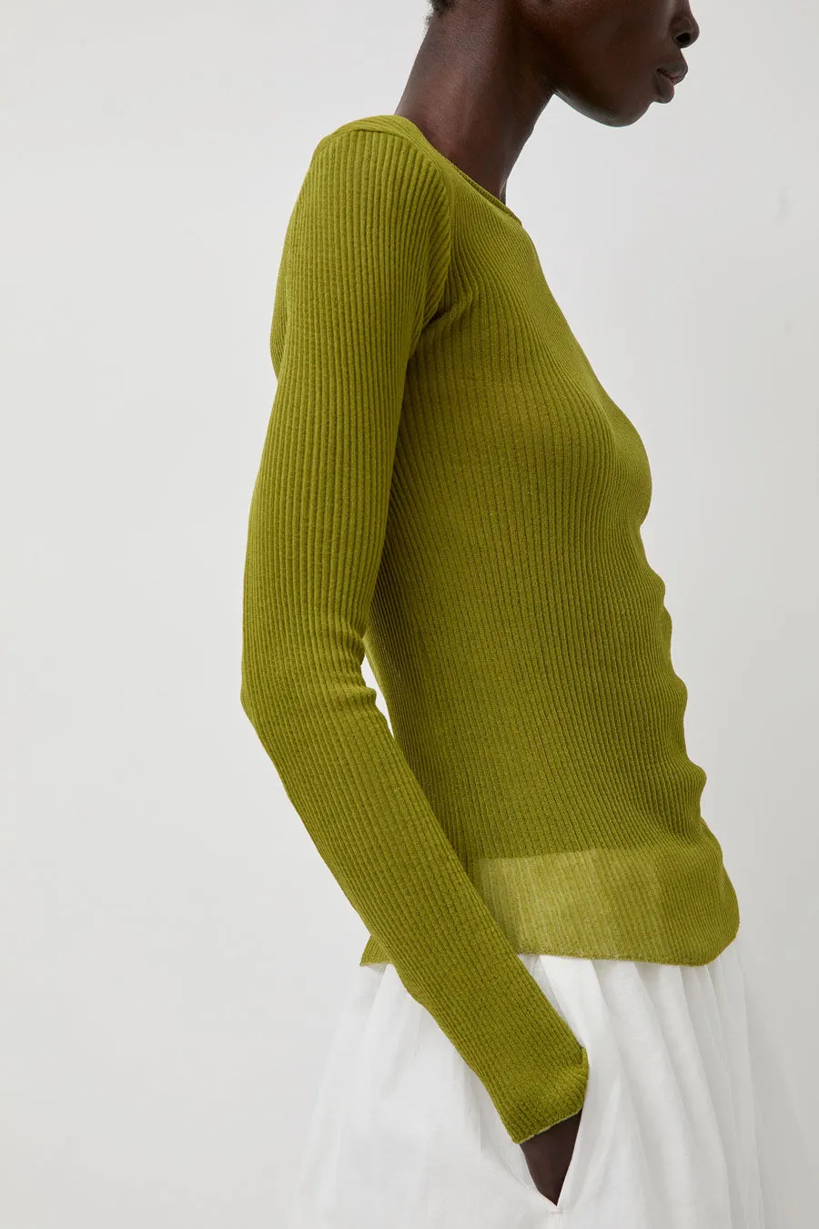 La Piscine Tee Crew Neck in Olive sold by No. 6 product image thumbnail 2