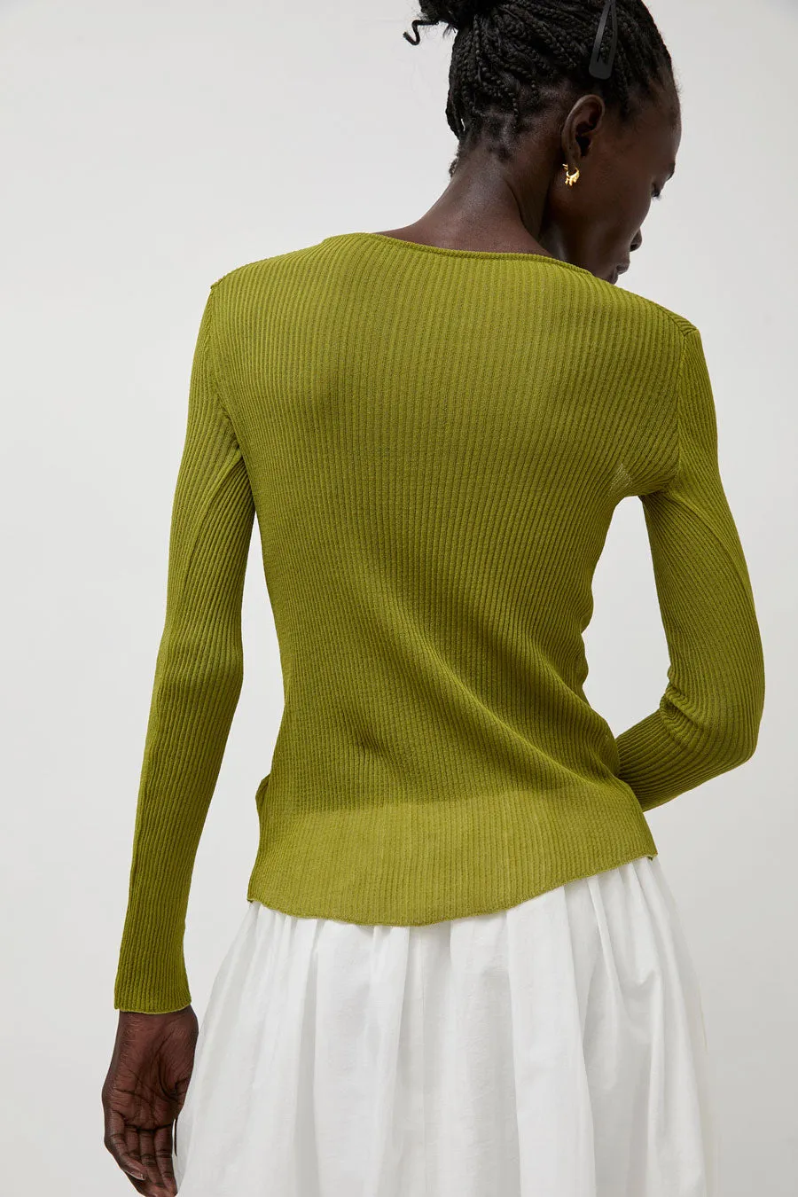 La Piscine Tee Crew Neck in Olive sold by No. 6 product image thumbnail 4