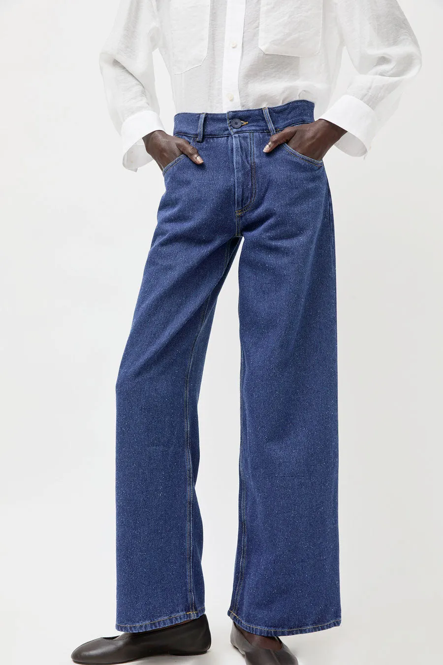 Baserange Grass Pants in Indigo Blue Wash sold by No. 6 product image thumbnail 3