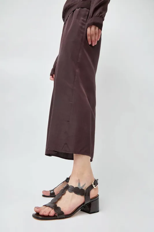 No.6 Nadira Sandal in Espresso Patent made by No. 6