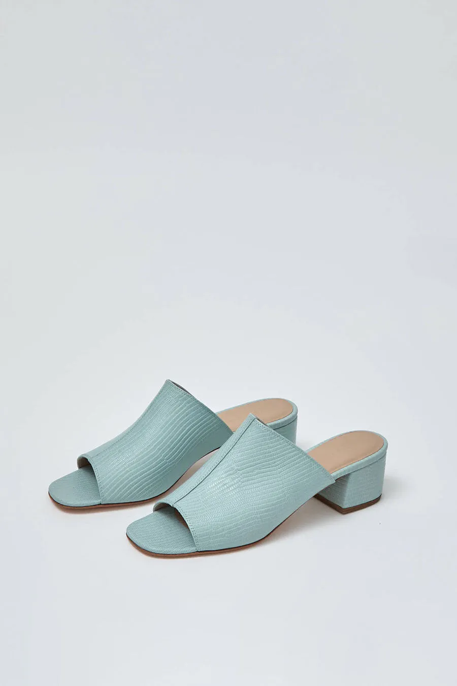 No.6 Leah Sandal in Sky Lizard sold by No. 6