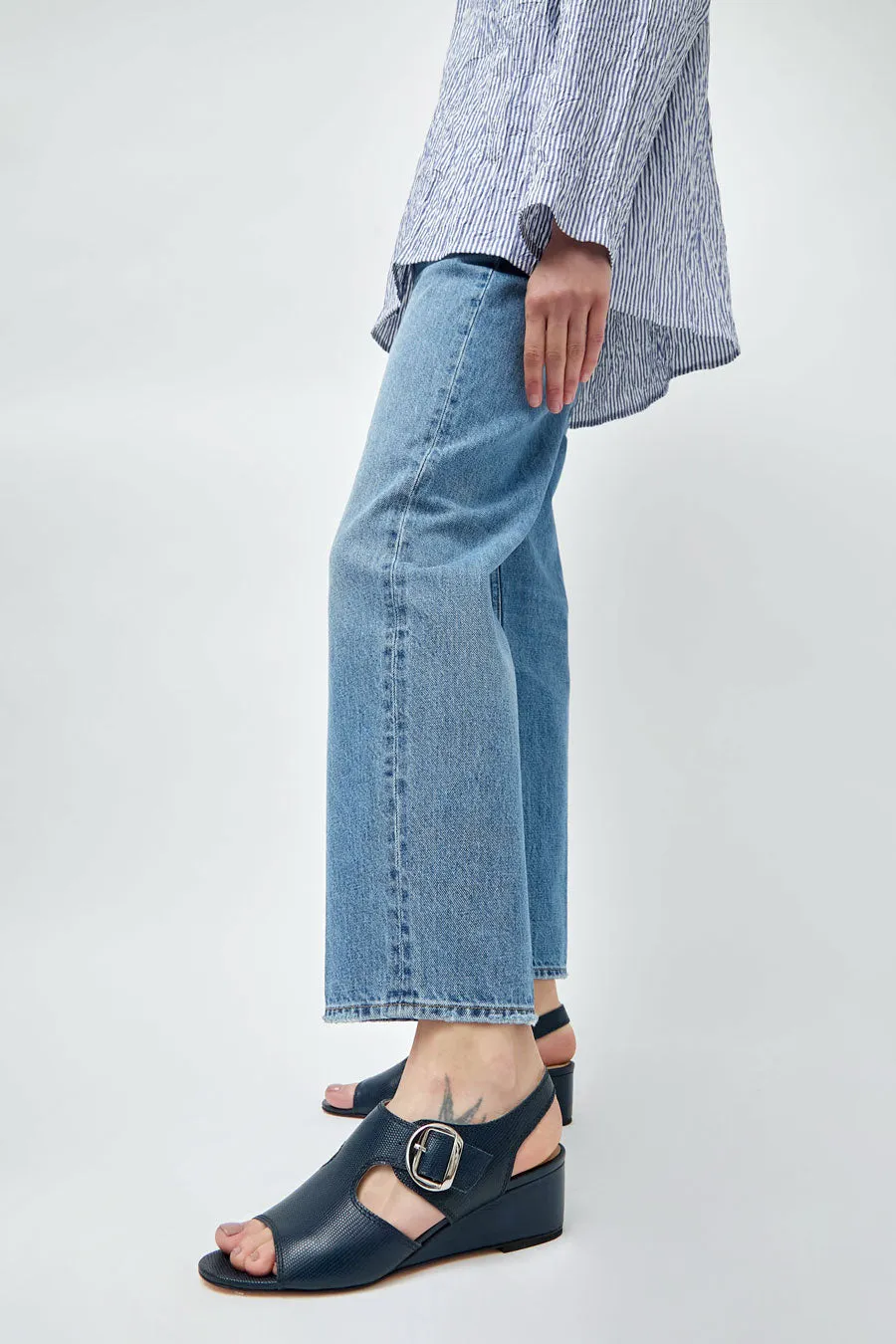 No.6 Margo Sandal in Navy Lizard sold by No. 6