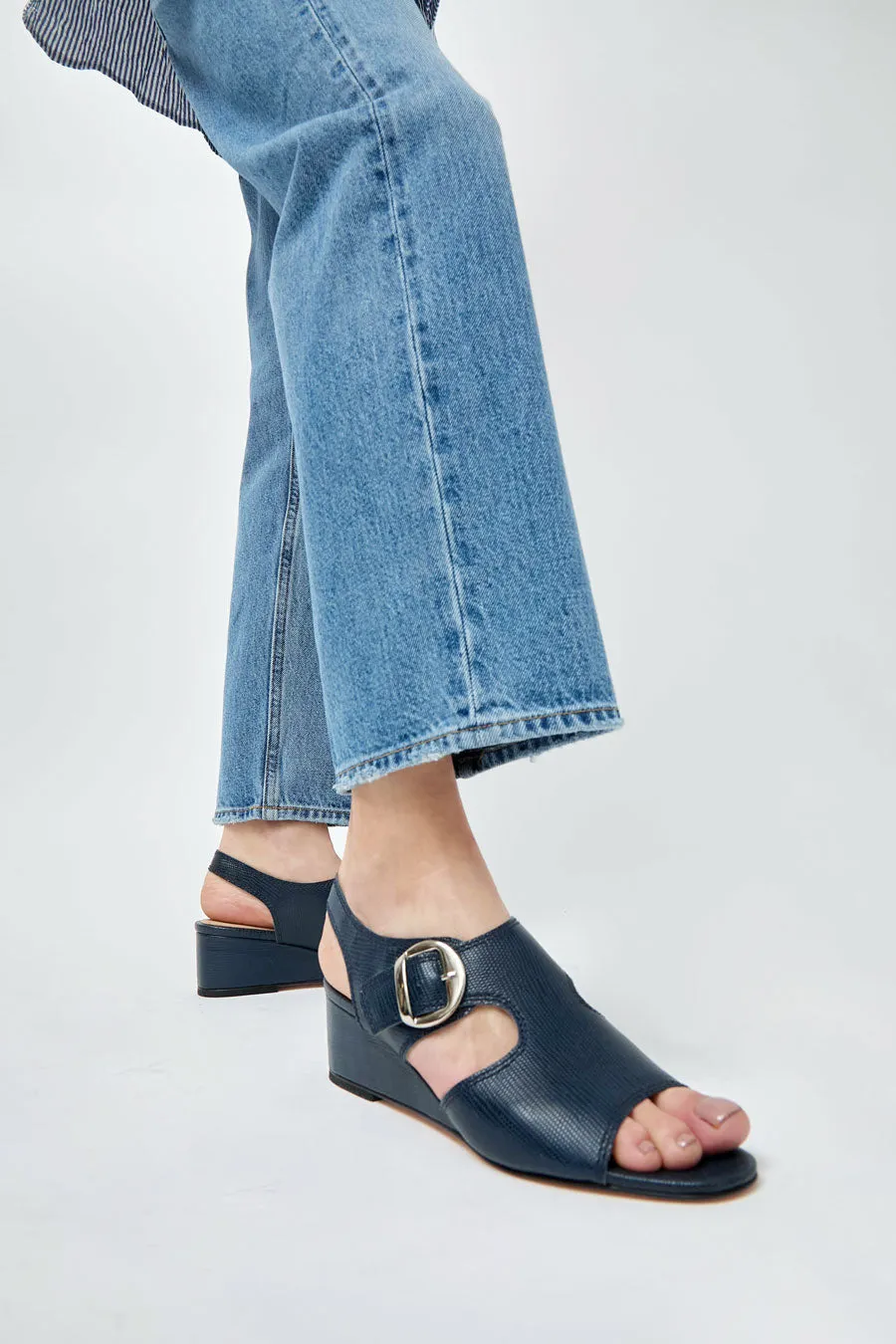 No.6 Margo Sandal in Navy Lizard sold by No. 6 product image thumbnail 4