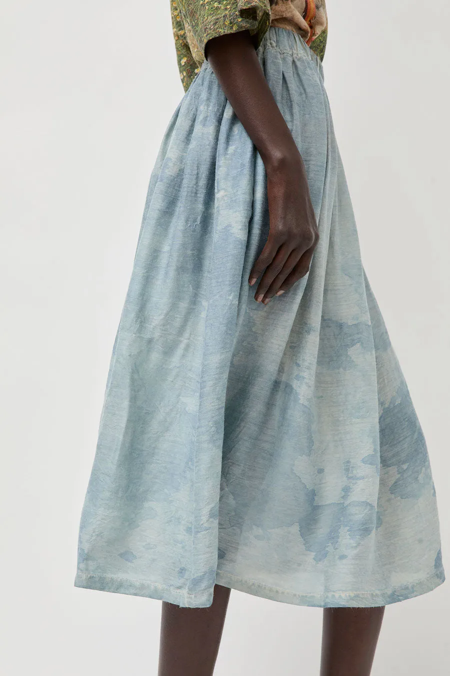 Anntian Silk Skirt in Isatis Mineral Dye sold by No. 6 product image thumbnail 4