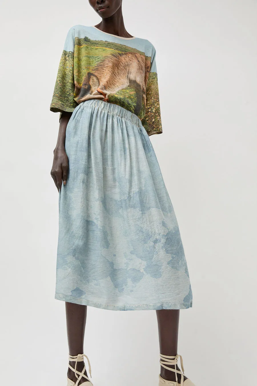 Anntian Silk Skirt in Isatis Mineral Dye sold by No. 6 product image thumbnail 3