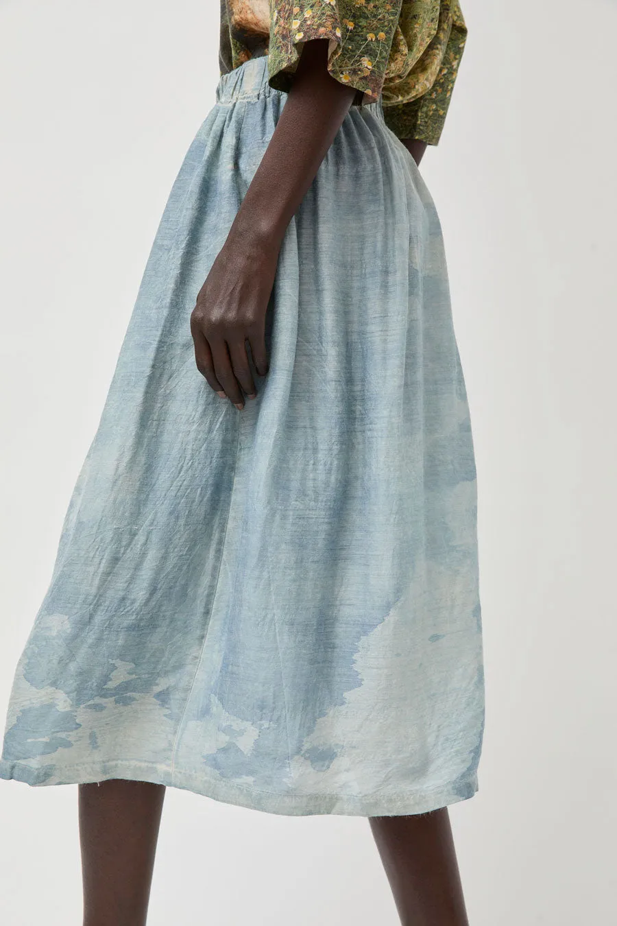 Anntian Silk Skirt in Isatis Mineral Dye sold by No. 6 product image thumbnail 2