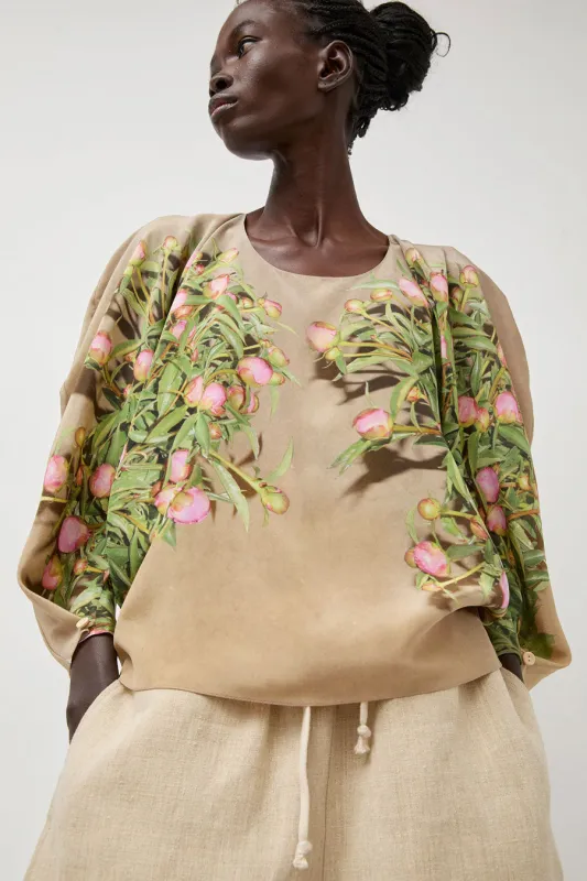 Anntian One World Top in Print C Peony made by ANNTIAN