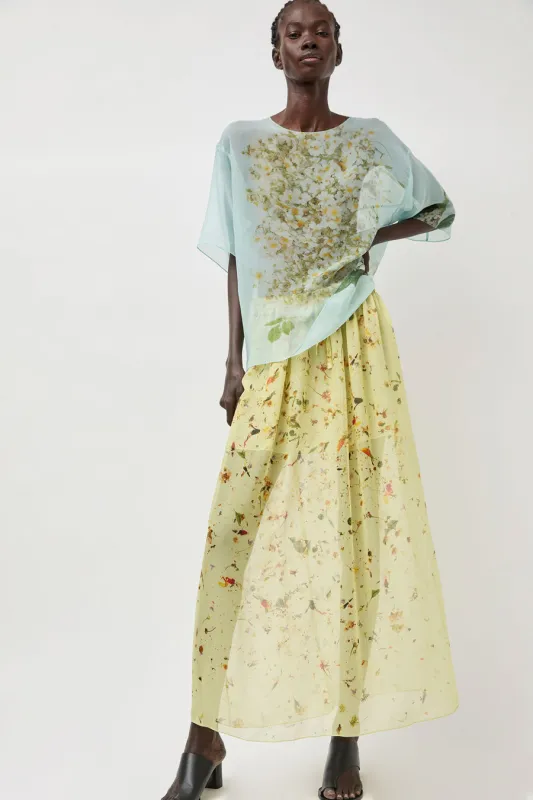 Anntian Chiffon Skirt in Print X Flowers in Patterns made by ANNTIAN