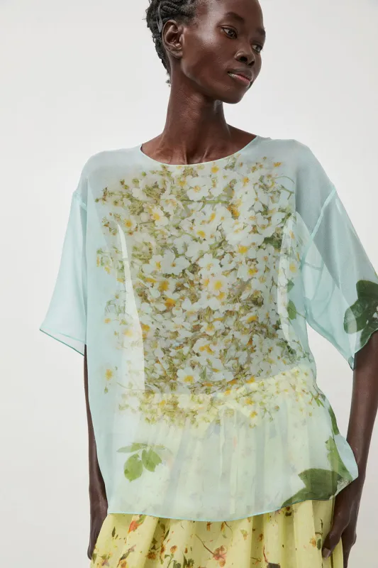 Anntian Chiffon T-Shirt in Print S Wild Roses made by ANNTIAN