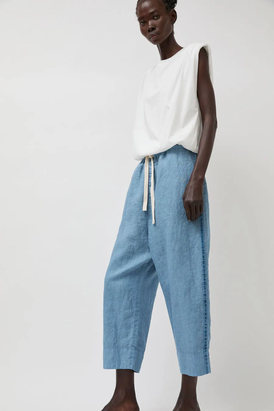 Quitan Pompier Easy Pants in Ai-Sumi sold by No. 6