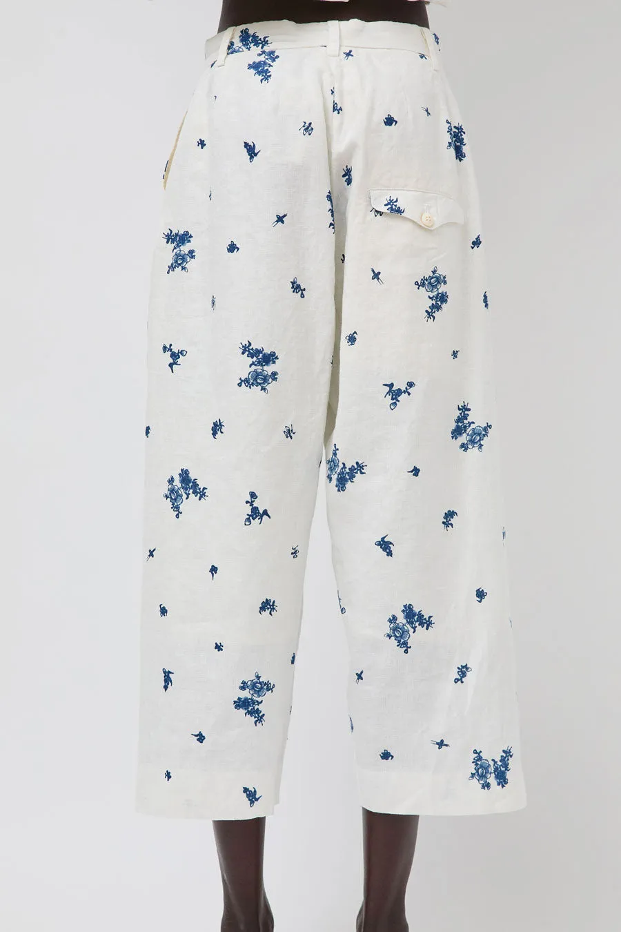 Quitan Wide Cricket Trousers in Indigo Print sold by No. 6 product image thumbnail 5