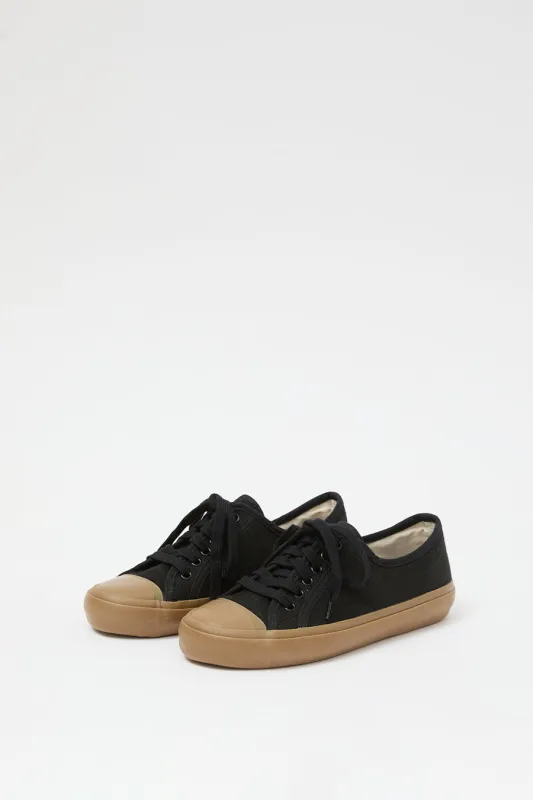 Reproduction of Found 5500LF Lace Up Trainer in Black and Honey Sole made by Reproduction of Found