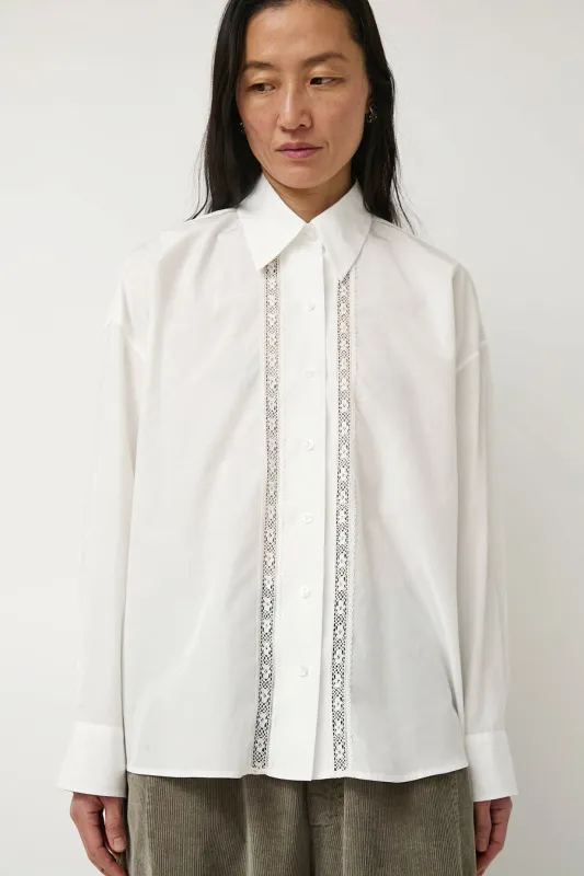 CORDERA Lace Shirt in White made by Cordera