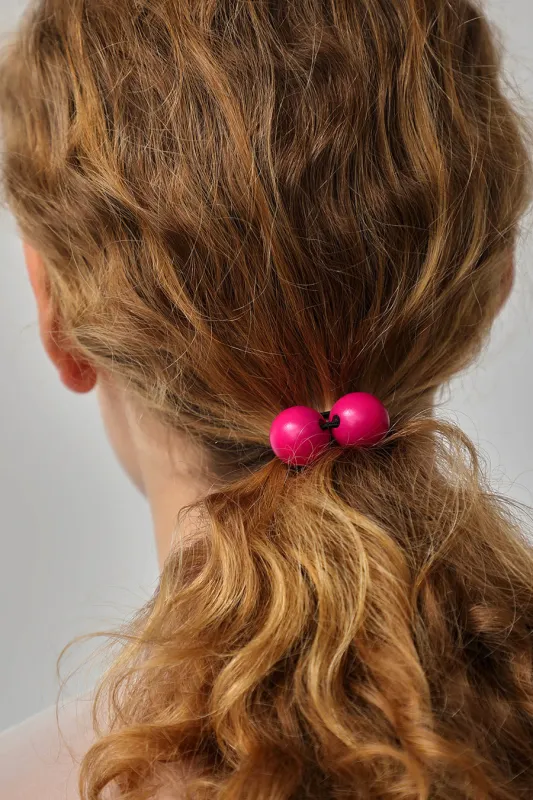 Saskia Diez Wood Hair Tie in Pink made by No. 6