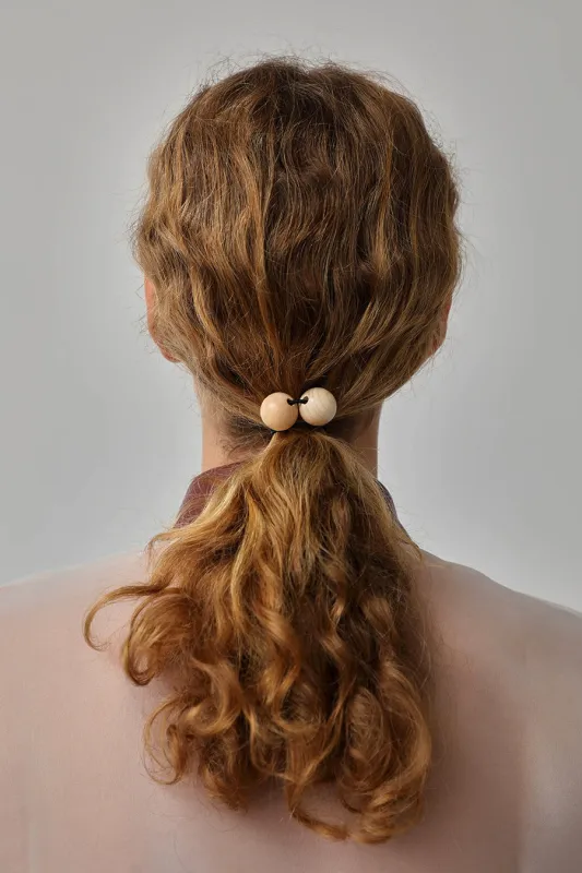 Saskia Diez Wood Hair Tie in Natural made by No. 6