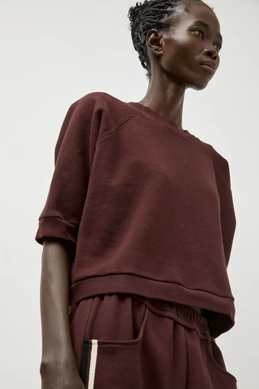 No.6 Emily Sweatshirt in Merlot made by No. 6